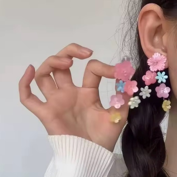 Colorful  Floral Drop Earrings Candy earrings - Picture 1 of 4